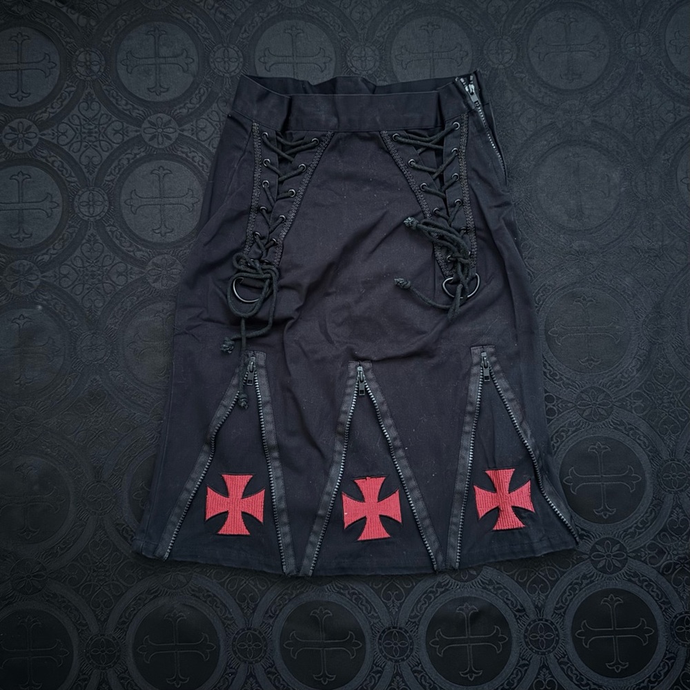 vintage goth corset cross skirt